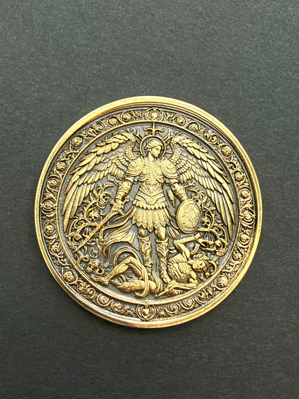 Angel vs Demon Brass Coin