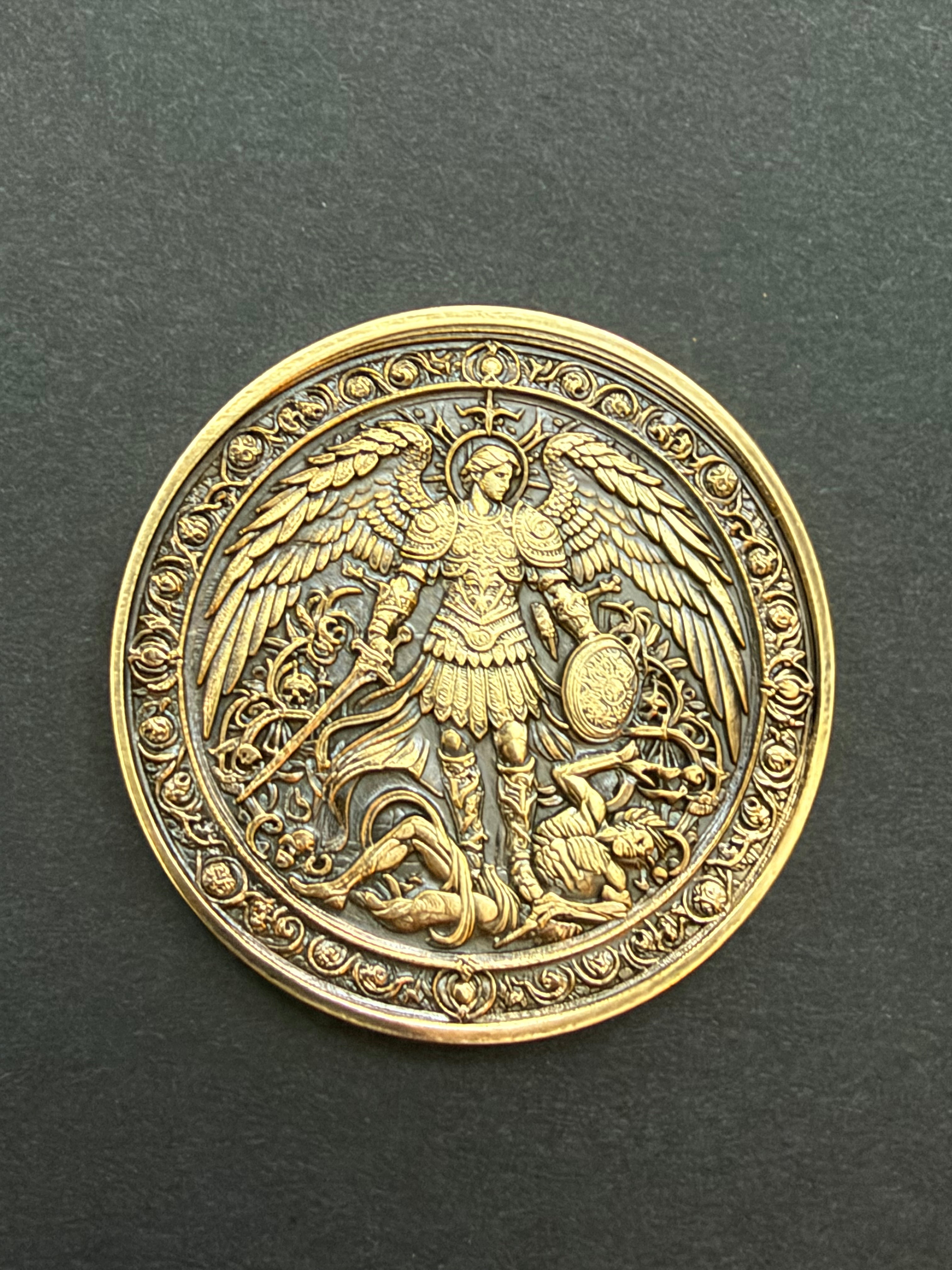 Angel vs Demon Brass Coin