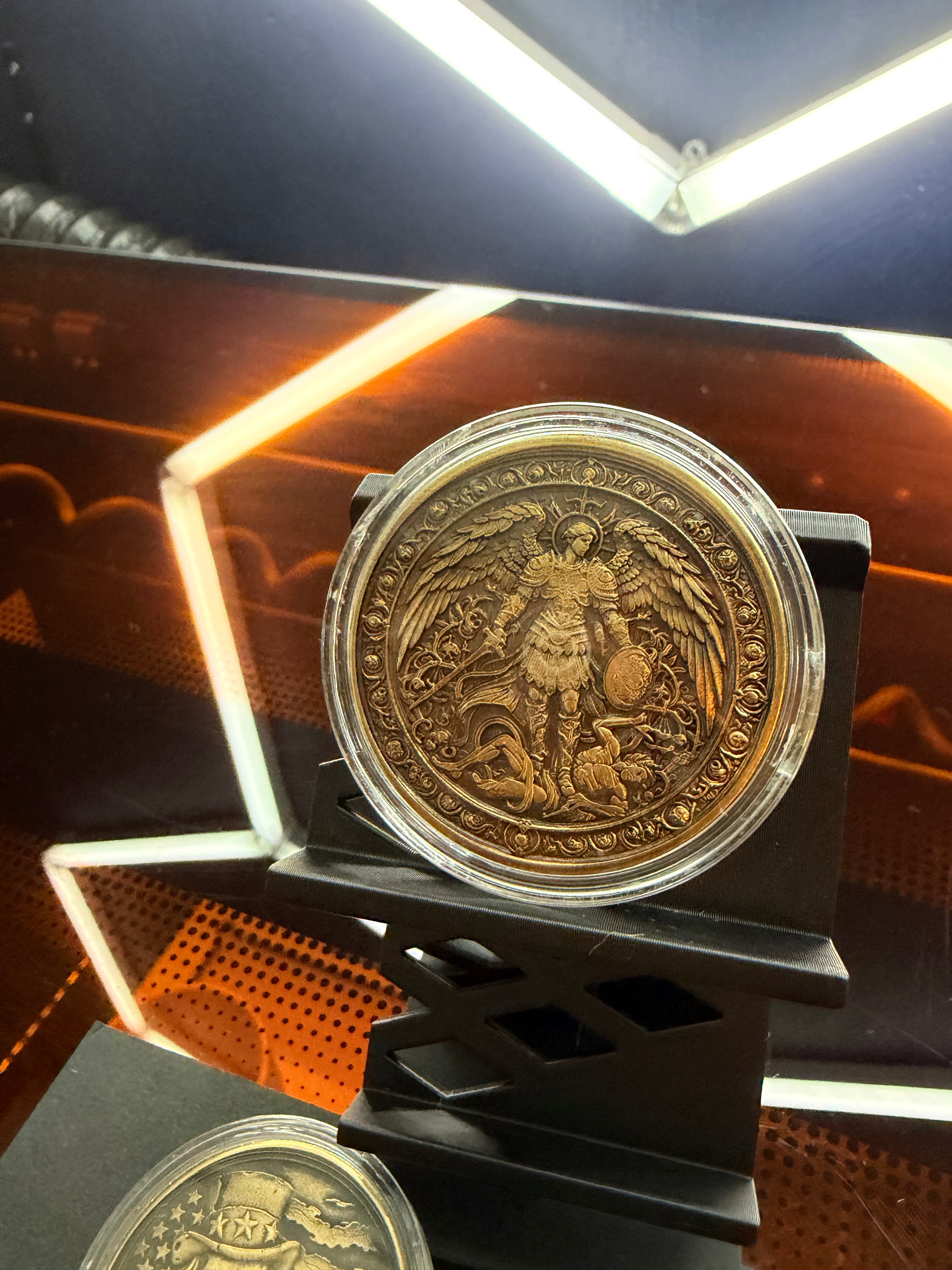 Angel vs Demon Brass Coin