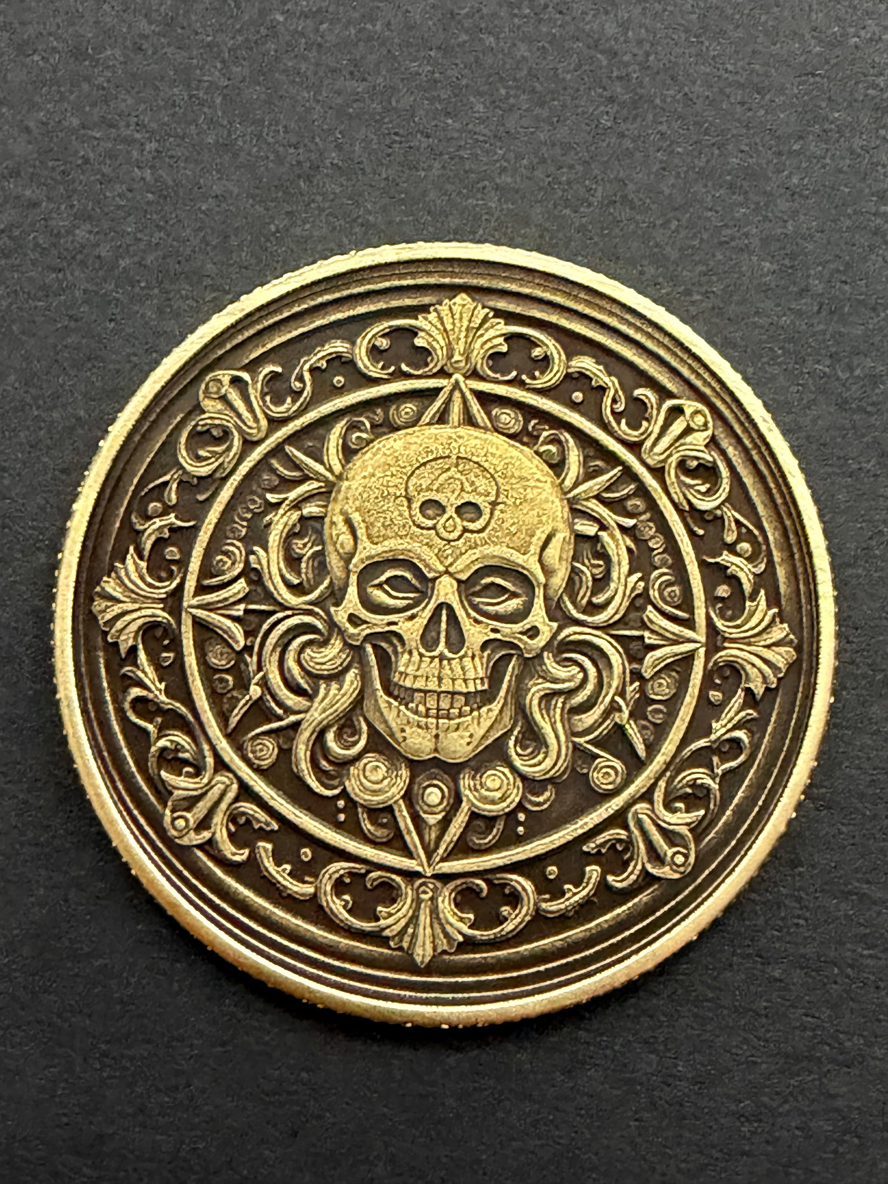 Skull Brass Coin